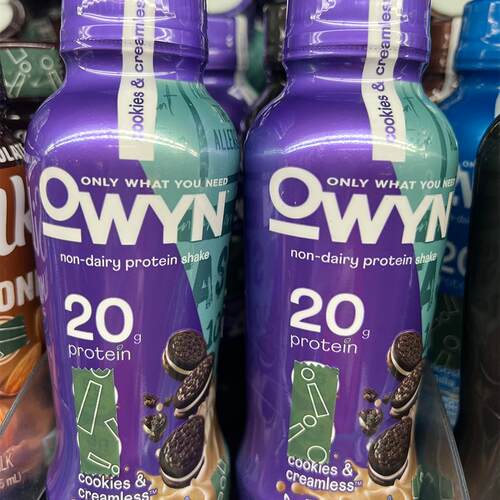美国进口 OWYN植物蛋白营养饮品 曲奇&creamless味 355毫升*6瓶
