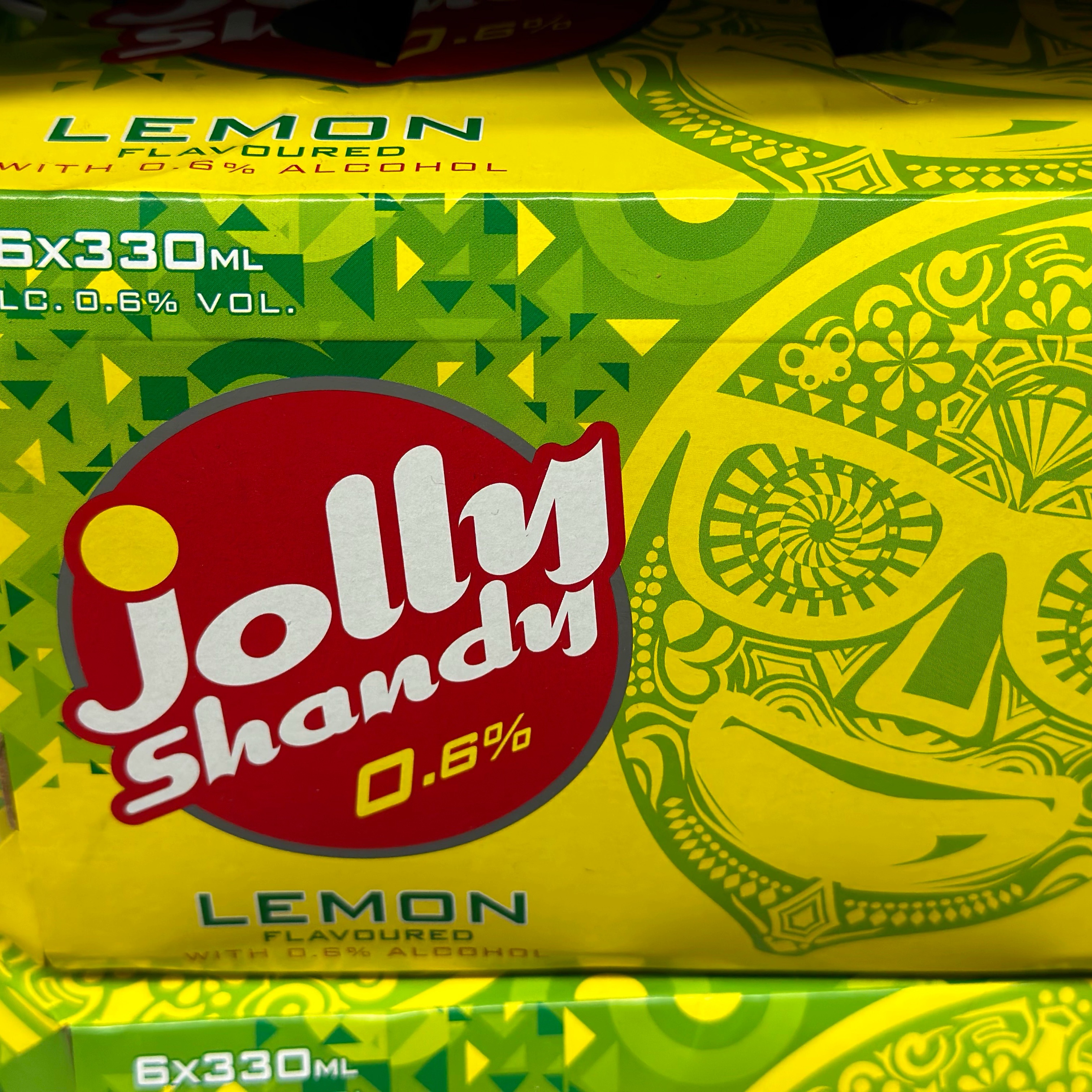 代购Jolly Shandy/乐怡仙地柠檬味饮品 酒精度0.6% 330ml*6