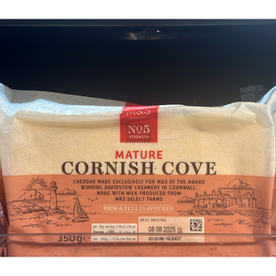 代购英国进口 M&S FOODS/玛莎康沃尔浓味车打芝士 350克
