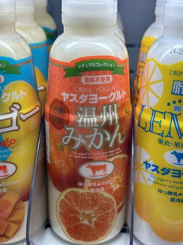 代购正品 日本进口 YASUDA乳酪饮品/酸奶 温州蜜柑味 期间限定品