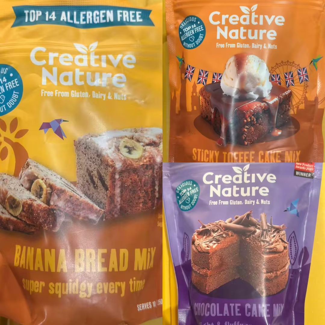 代购英国进口CREATIVE NATURE英式拖肥/全麦香蕉浓郁巧克力蛋糕粉