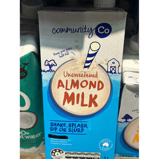 代购澳大利亚进口 Community Co.无糖杏仁奶 1升