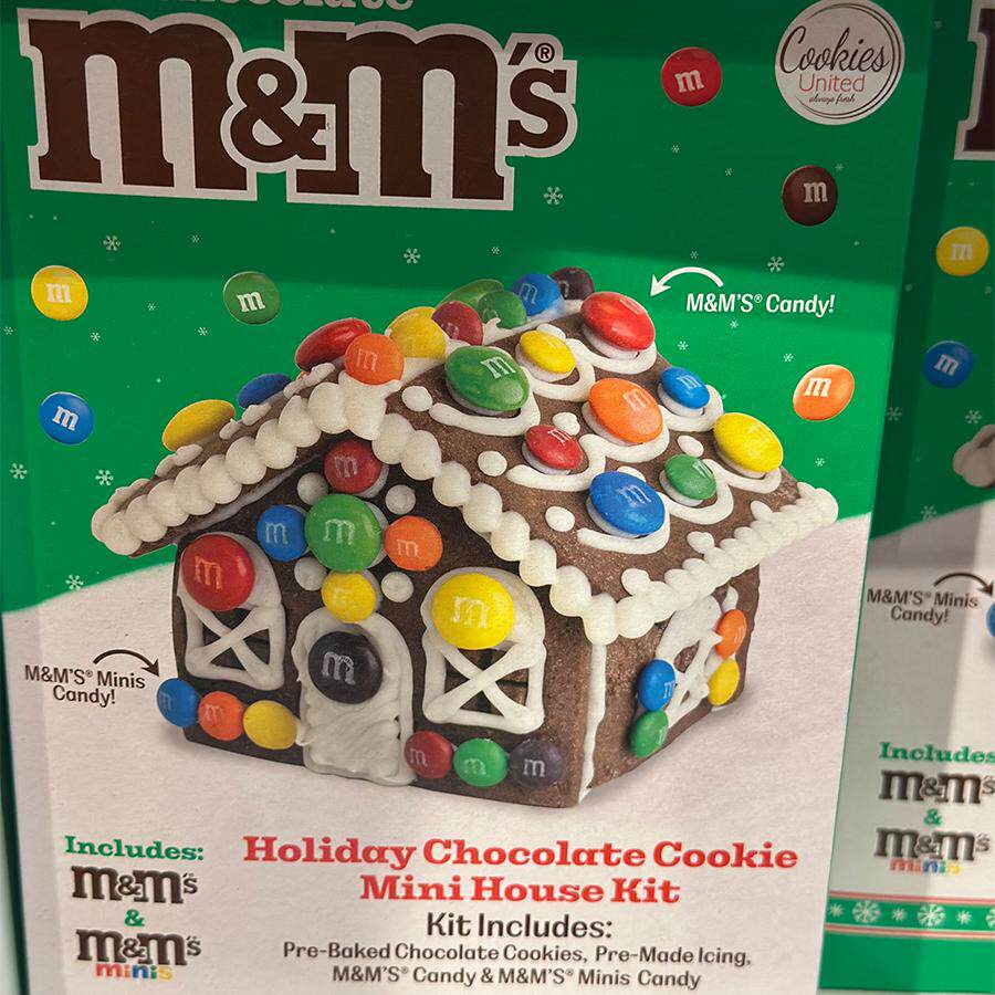 美国进口 COOKIES UNITED圣诞节M&M'S巧克力曲奇迷你度假小屋组合
