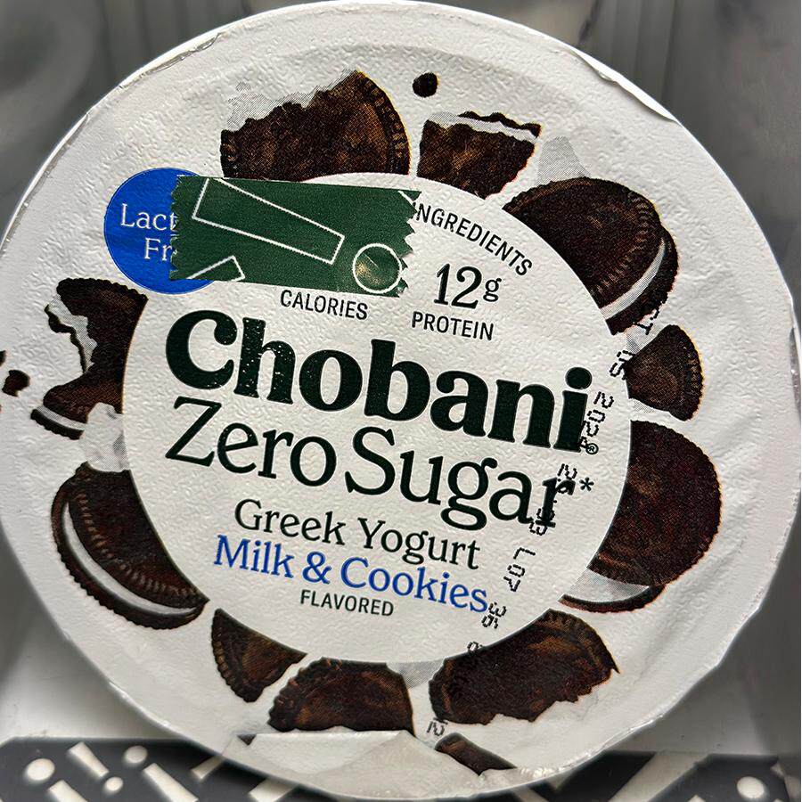 代购正品 美国进口 CHOBANI无糖脱脂希腊式乳酪 牛奶曲奇味150g*2