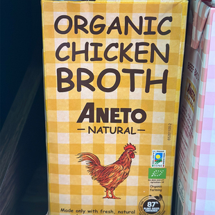 代购西班牙进口 ANETO有机鸡汤 organic chicken broth 1升