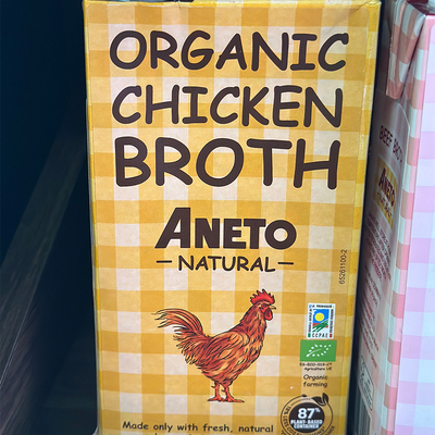 代购西班牙进口 ANETO有机鸡汤 organic chicken broth 1升