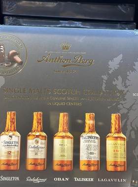 代购正品 丹麦进口ANTHON BERG单一麦芽威士忌酒心黑朱古力巧克力
