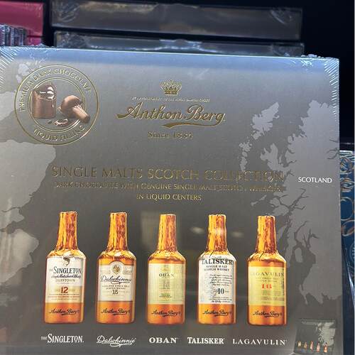 代购正品 丹麦进口ANTHON BERG单一麦芽威士忌酒心黑朱古力巧克力