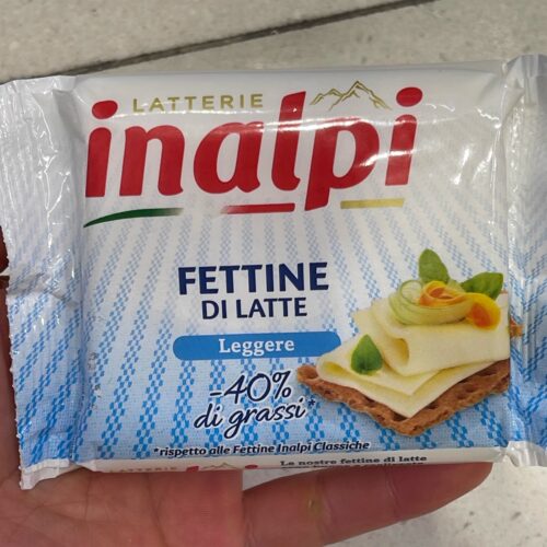 代购 意大利进口inalpi依娜派少40%盐和饱和脂肪轻盈芝士片