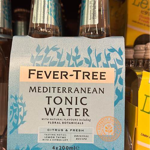 代购正品 英国进口 FEVER TREE/热树地中海汤力水 200ML*4瓶