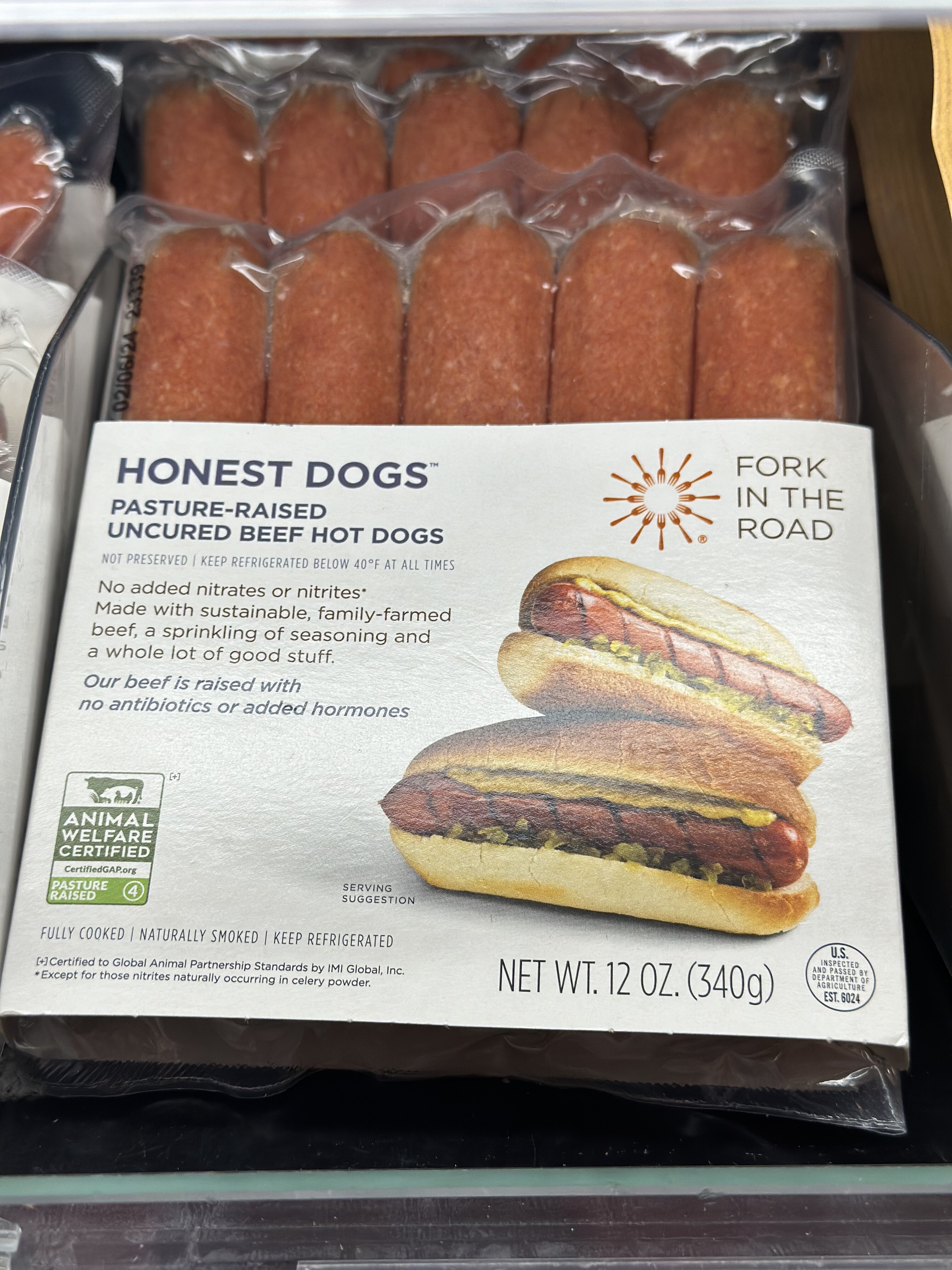 代购正品 美国进口 fork in the road牛肉香肠 340克 热狗肠