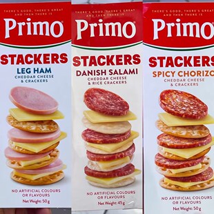 代购 澳大利亚进口 PRIMO辣香肠脆饼/丹麦莎乐美脆饼 2盒