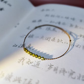 春江 细小原创橄榄绿锆石水晶闪亮文艺编织五彩绳串珠刻面女手绳