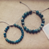 仲夏至小宇宙蓝磷灰石星球情侣爱情通灵串珠银复古男女潮文艺手链