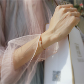 仲夏至 金星太阳石金砂石闪橙巨细五色原创迷你小简约气质女手绳