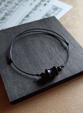 简约文艺黑檀木竹节手绳