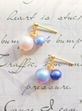 RanRan手工 百搭气质简约可爱豆豆珍珠925银针耳钉耳夹日常通勤