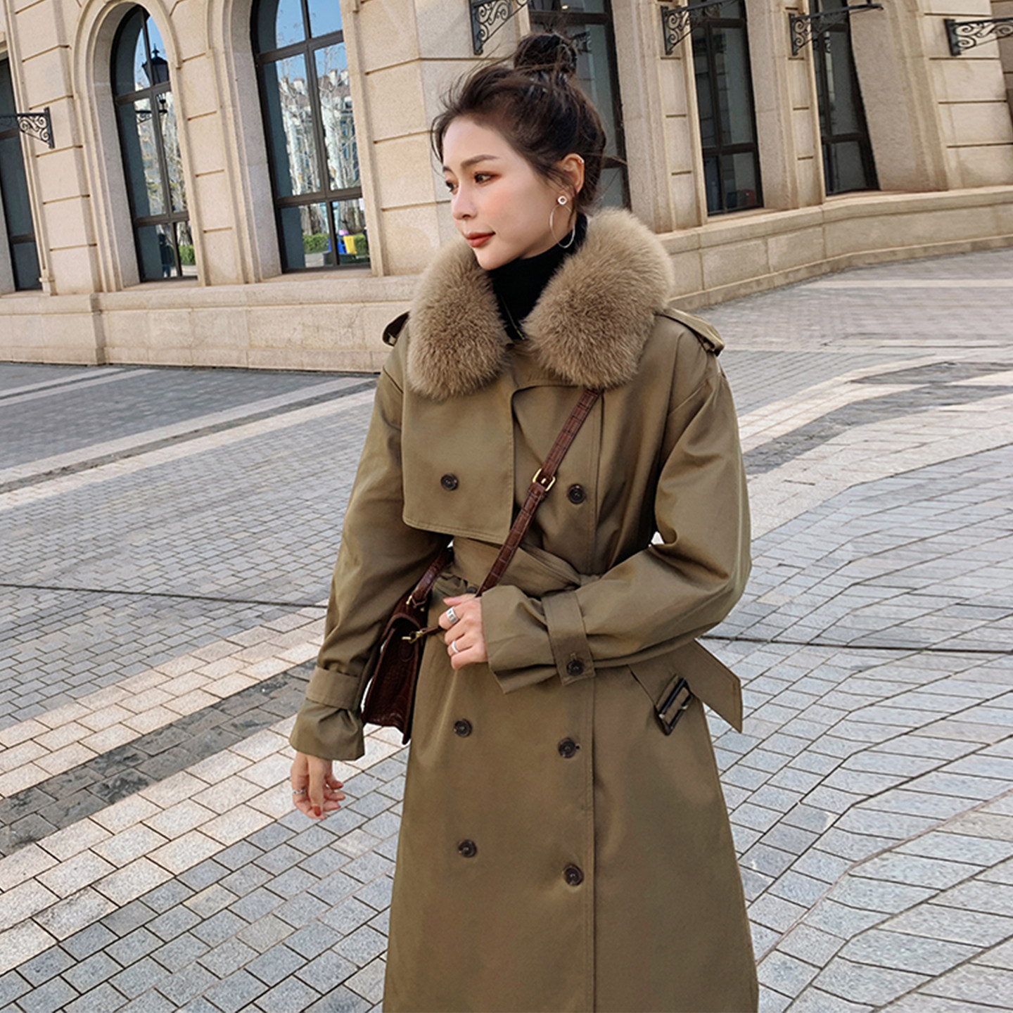 高级感咖色大毛领长款派克服女2025冬季新款加绒加厚过膝棉服外套,女装/女士精品,棉衣/棉服,淘宝优惠券,粉丝福利购,淘宝优惠卷