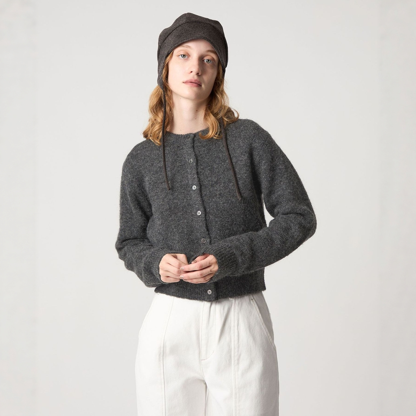 Steven Alan 羊毛马海毛混纺短款针织衫 女款 0002