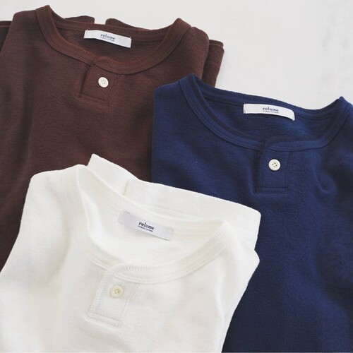 26春夏 JOURNAL STANDARD relume 透气性亨利领T恤 男款 7060