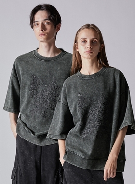 东京胖黄瓜日本代购 CLEL 男女款 复古刺绣短袖T恤 CLEls807