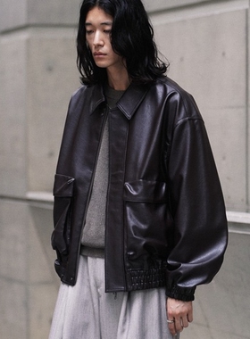东京胖黄瓜日本代购 WYM LIDNM 短款人造革夹克 WYjk1038