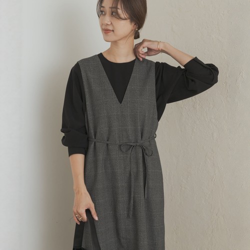 【VIP限时7折】东京胖黄瓜 DOORS 斜纹喇叭形连衣裙 DRA7-26E101