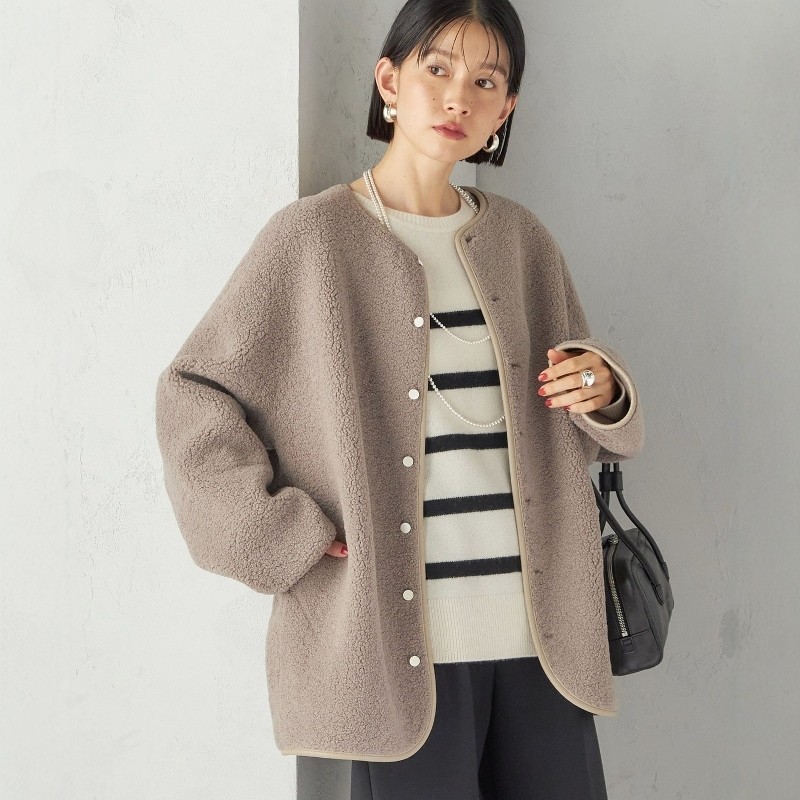 【VIP限时7折】日本代购 SHIPS 女款 毛绒开衫夹克外套 0715