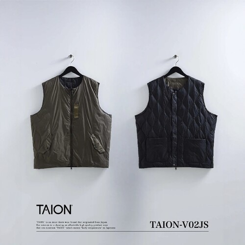 东京胖黄瓜日本代购 TAION 男女款800FP羽绒马甲 V02JS