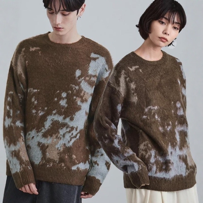 日本代购 tk.TAKEO KIKUCHI 男女款 提花套头针织衫 170-14113