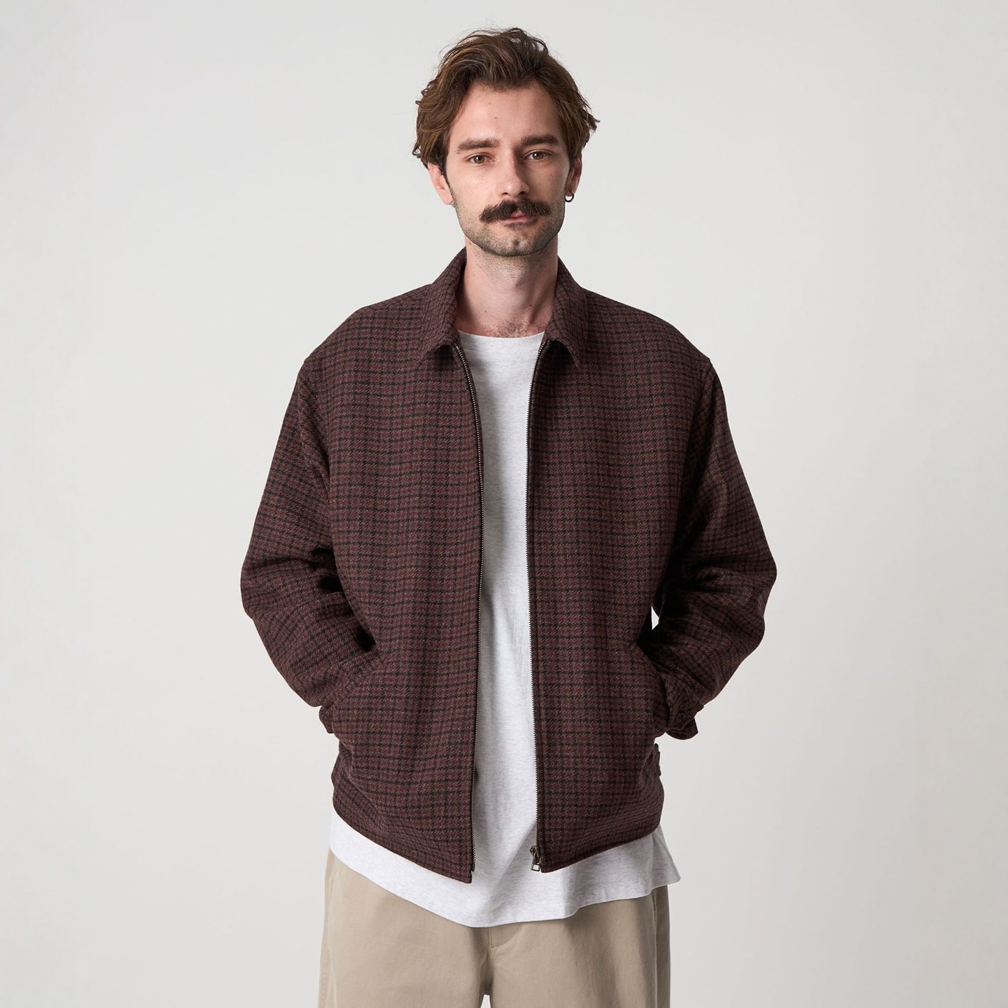 【VIP限时6折】Steven Alan 纯羊毛粗花呢格子夹克 男款 0003