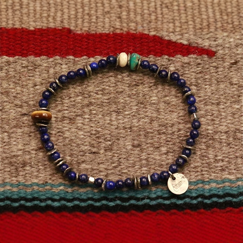 amp japan / Round Lapis Bracelet 天然石手链 13AHK-155