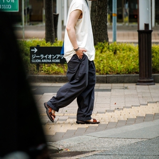 26春夏 TNF 紫标 Ripstop Wide 棉尼龙防撕裂九分裤 男女N25SC106