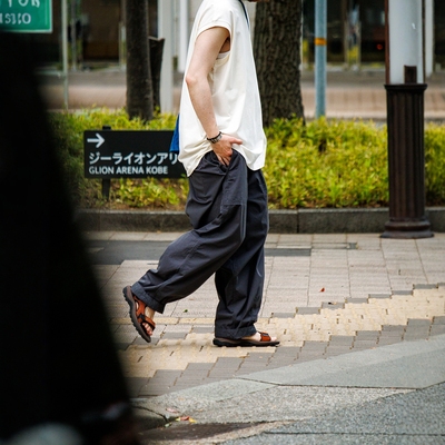 26春夏 TNF 紫标 Ripstop Wide 棉尼龙防撕裂九分裤 男女N25SC106