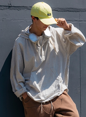 HINSON x FREAK'S STORE 法兰绒格子连帽衫 男款 0048