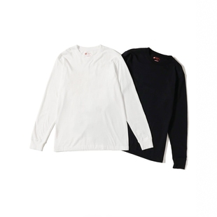 Hanes / Japan Fit 纯棉长袖打底衫T恤(2件装)H5440BA