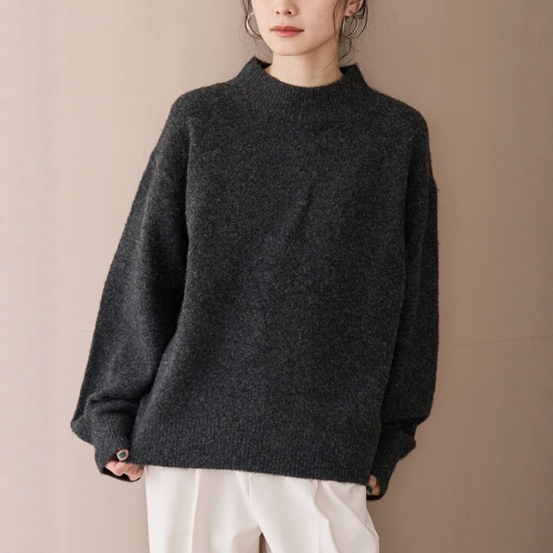 日本代购 coen 女款 模拟领套头针织衫 0016