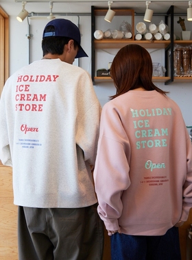 【8折】HOLIDAY ICECREAM x FREAK'S STORE 印花宽松卫衣 0902