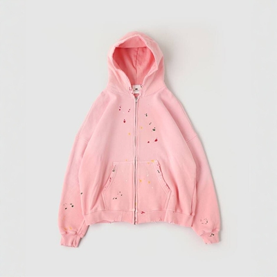 26春夏 JOURNAL STANDARD / MOOJI MOOJI 破坏泼墨拉链帽衫 0012