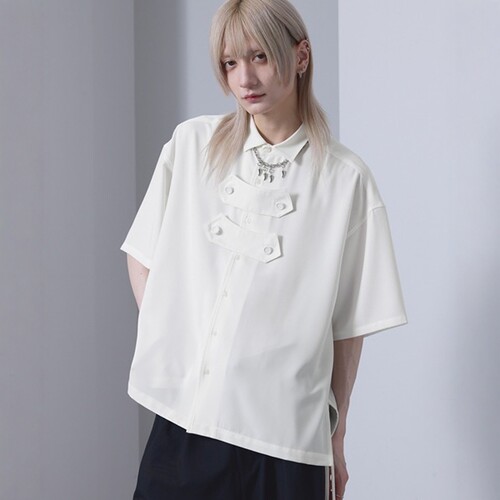东京胖黄瓜日本代购 EMMA CLOTHES 前扣短袖衬衫 EMsh1760