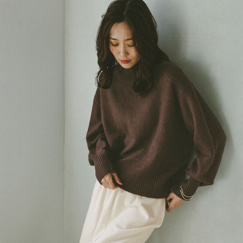 【VIP限时6折】GLOBAL WORK 女款 半高领套头针织衫 577898