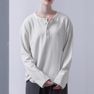 Loose 日本代购 EMMA CLOTHES LOls878 天鹅绒亨利领T恤