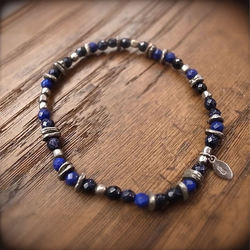 amp japan / 19cm“lapis & blue gold”青晶石手链 11AHK-670