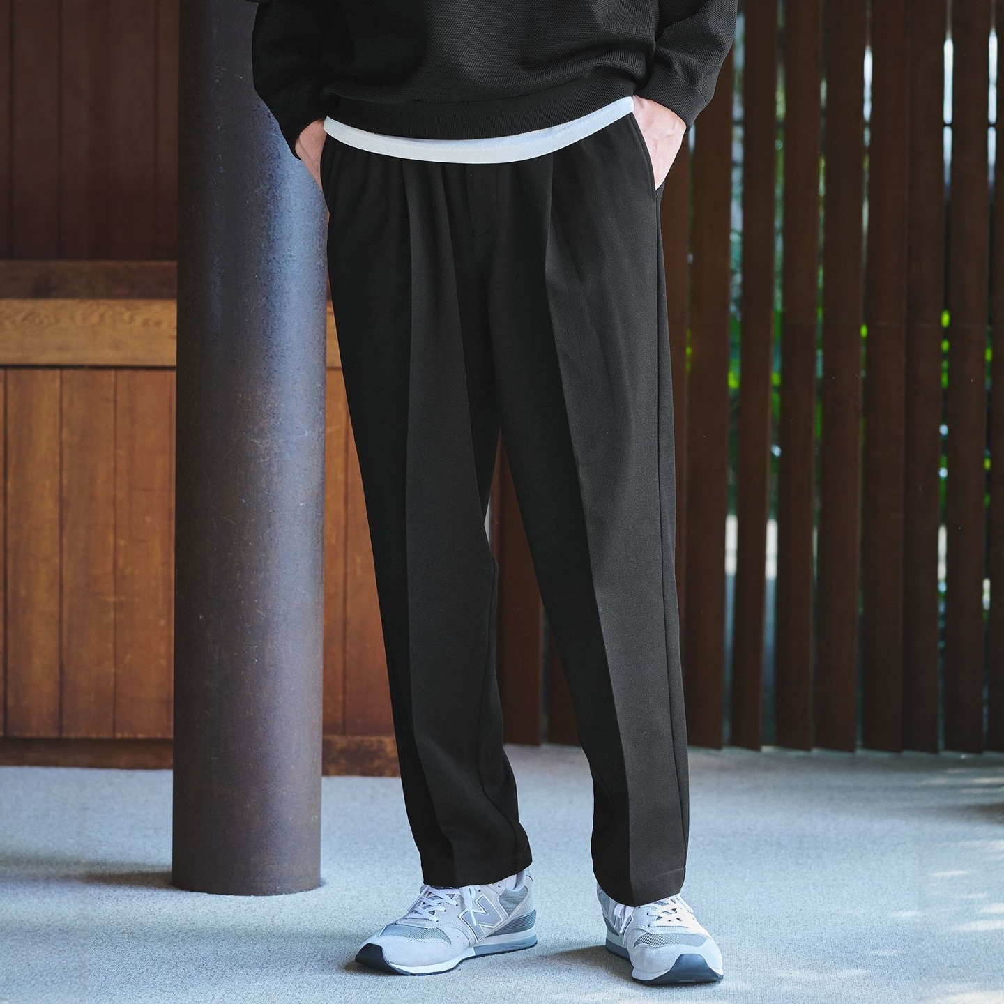 【VIP限时6折】Green label relaxing 秋冬抓绒内衬锥形裤 0002