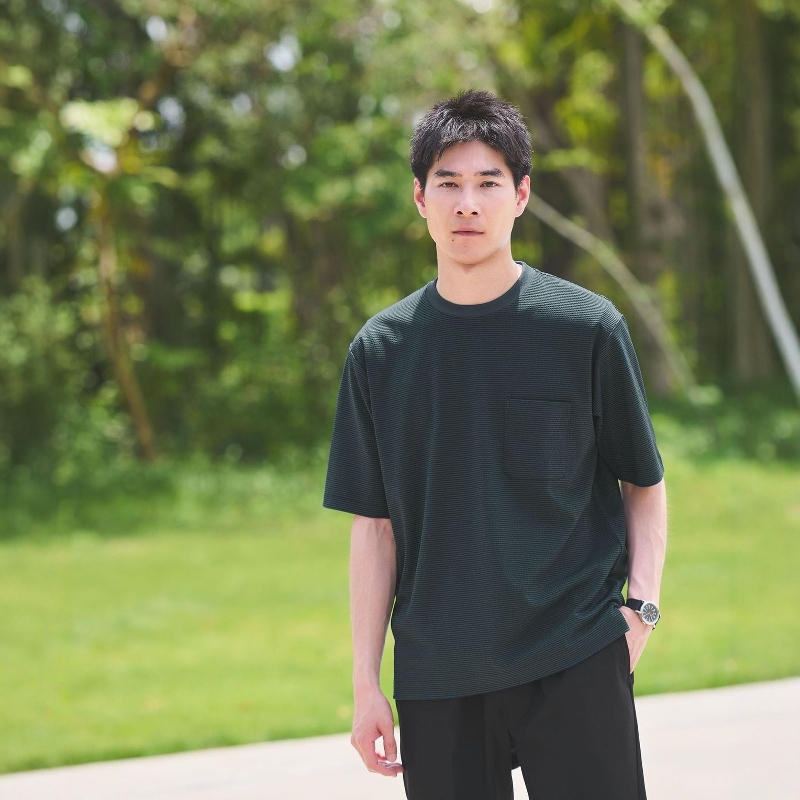 【7折】日本代购 green label relaxing 圆领口袋T恤 5774