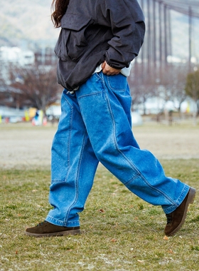 26春夏 TNF 紫标 Indigo Field Wrap 廓形双膝牛仔裤 N26SC004