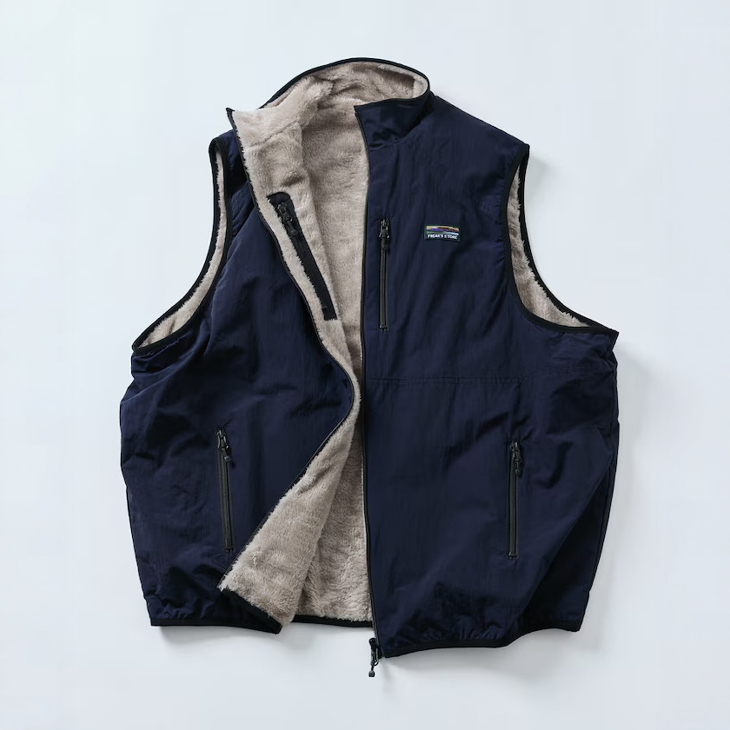 25秋冬 FREAK'S STORE 尼龙抓绒双面拉链马甲 男款 0725