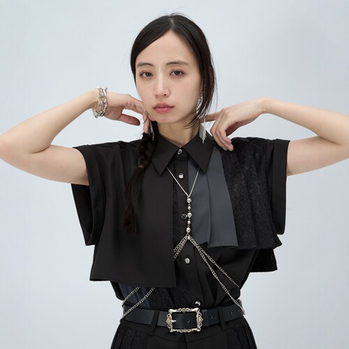 HARE 不对称褶裥无袖衬衫 806463