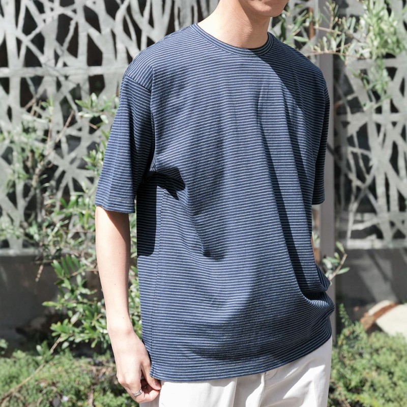 FORK&SPOON条纹圆领短袖T恤