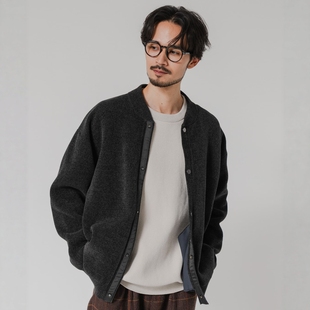 【8折】URBANRESEARCH 天鹅绒般光泽柔软针织开衫 男款 12K002